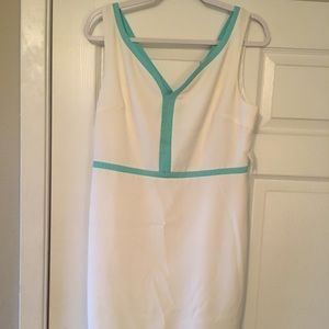 Cream and Turquoise Dress